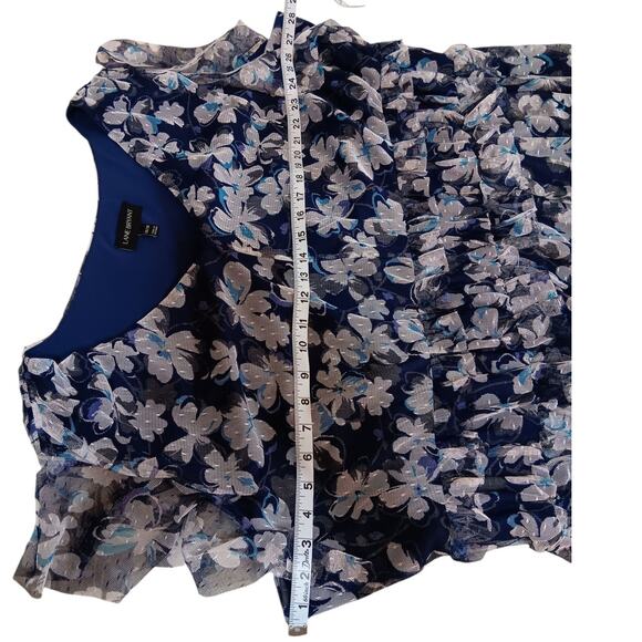 LANE BRYANT Midi Dress Plus 26/28 4X Flowy Floral Ruffle Romantic Cottage Artsy - Picture 5 of 12